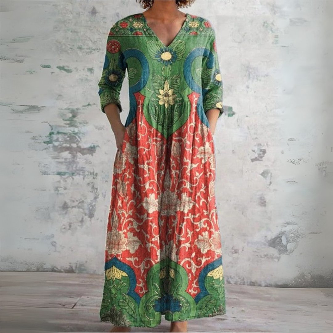 Judith | Abito Maxi Floreale Vintage