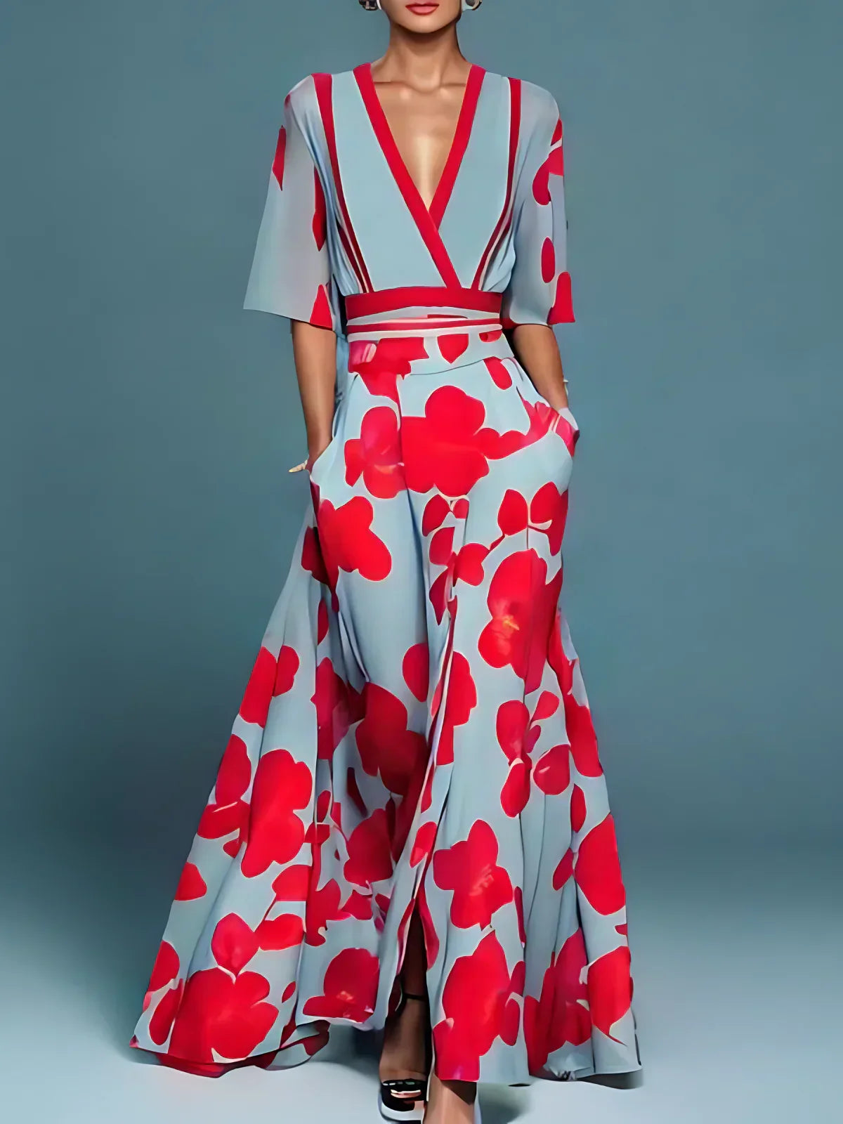 AliceLeon™ | Abito elegante con stampa floreale