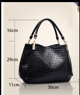 Lusso Milano - Krokodiltaschen Schultertasche