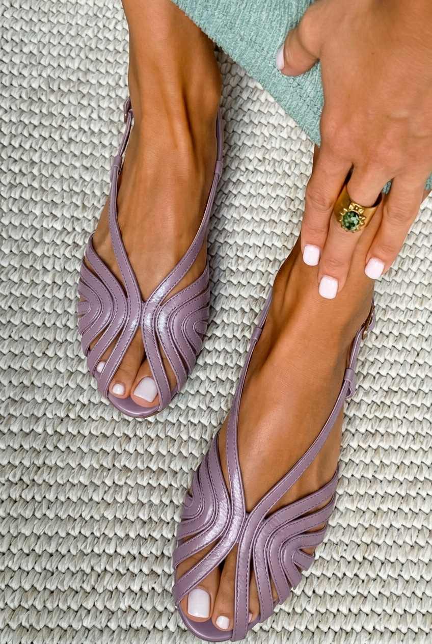 Sandali rossi in pelle con cinturini, peep toe, bassi, estivi