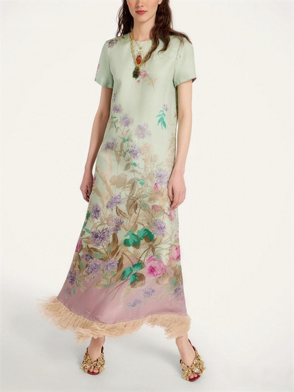 Abito Boho Maxi con Fiori