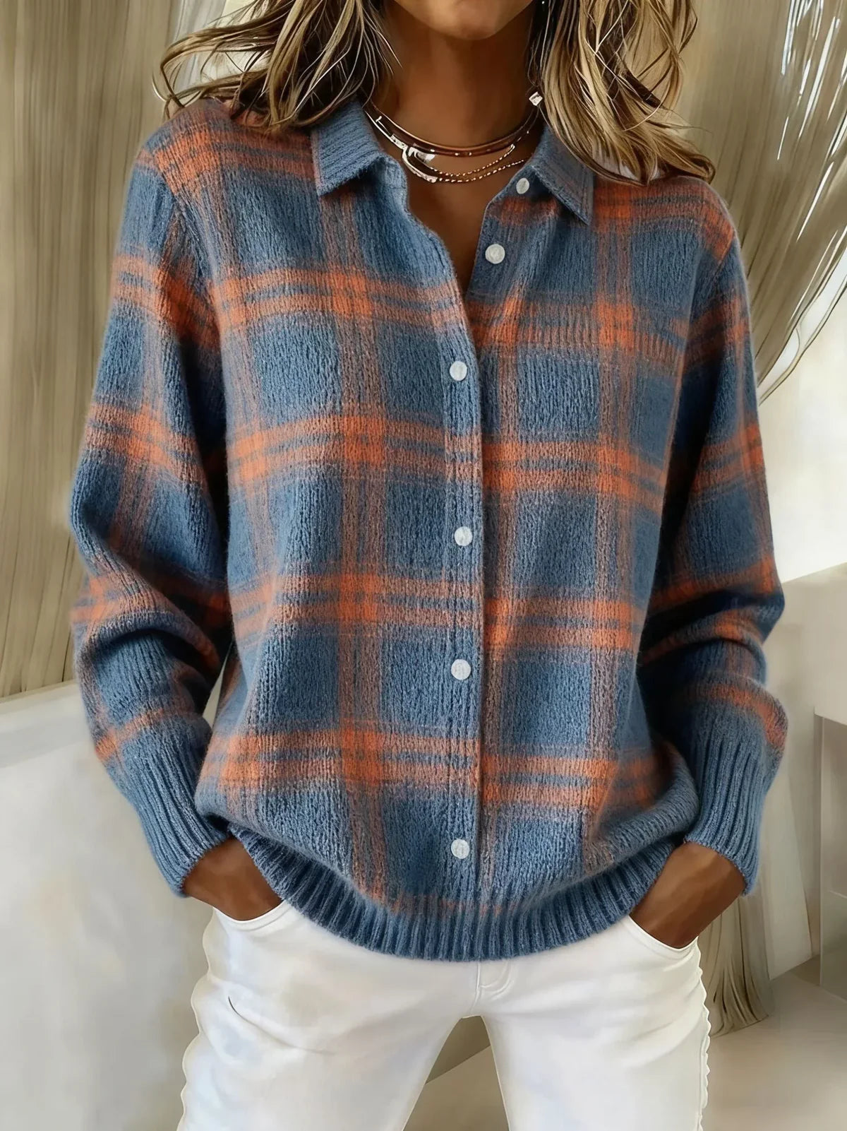 Camille™ | Cardigan a Motivo Check