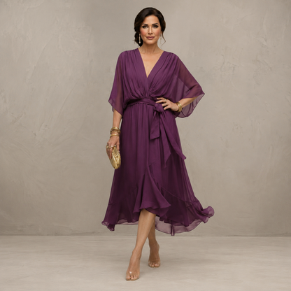 Marta | Elegante Abito Midi in Chiffon