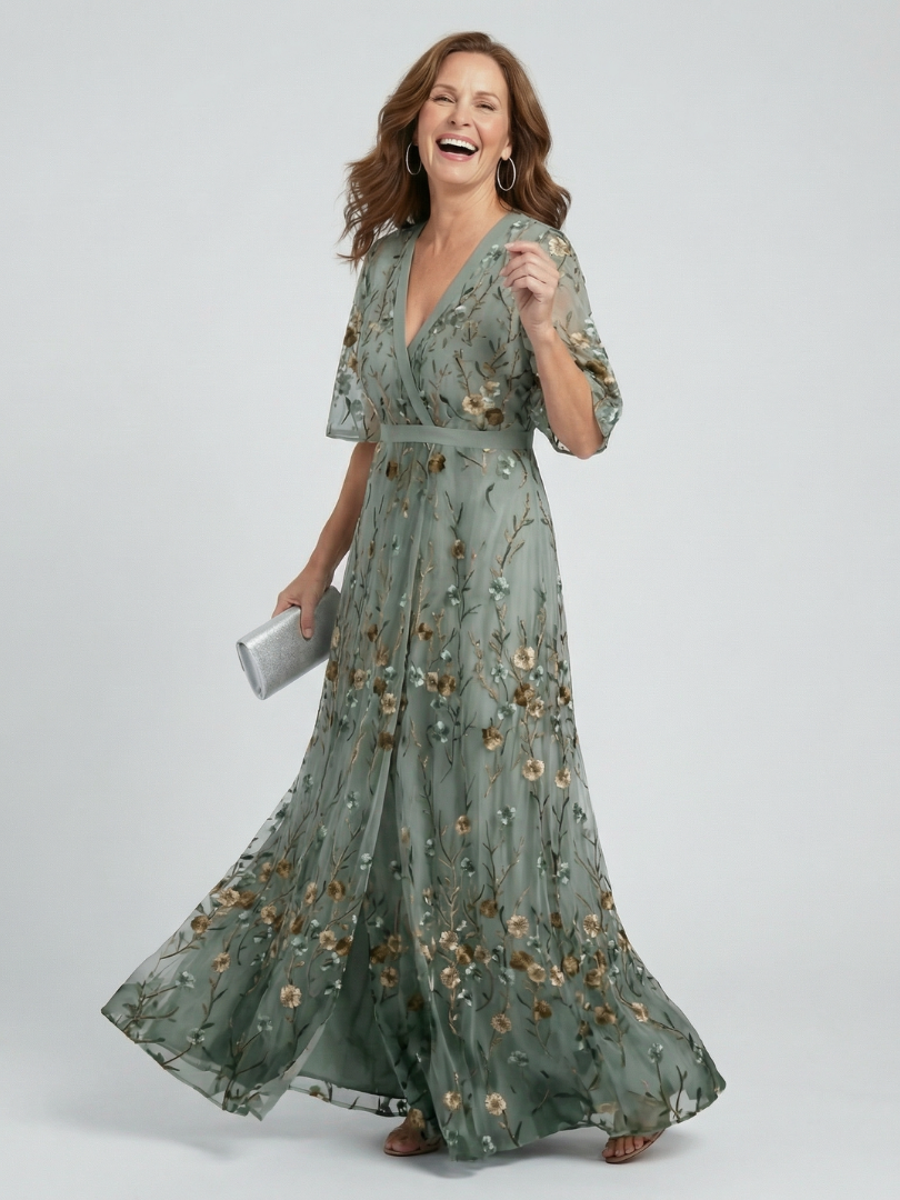 Selora | Abito Maxi-Flow con colletto a halter