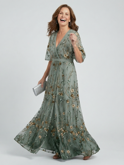 Selora | Abito Maxi-Flow con colletto a halter
