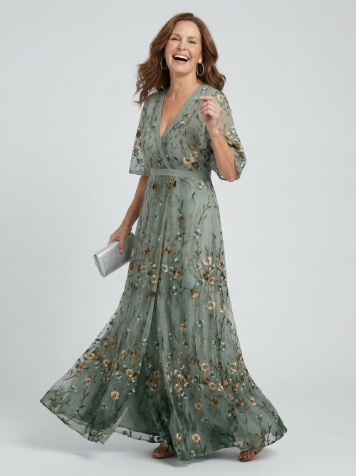 Selora | Abito Maxi-Flow con colletto a halter