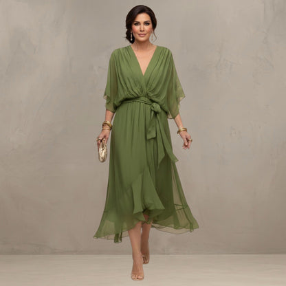Marta | Elegante Abito Midi in Chiffon