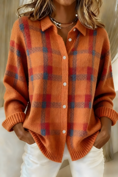 Camille™ | Cardigan a Motivo Check