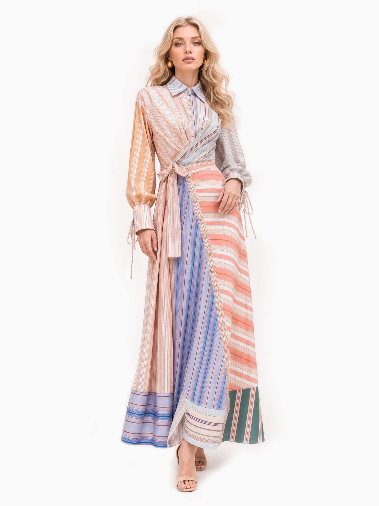 Abito Maxi Patchwork