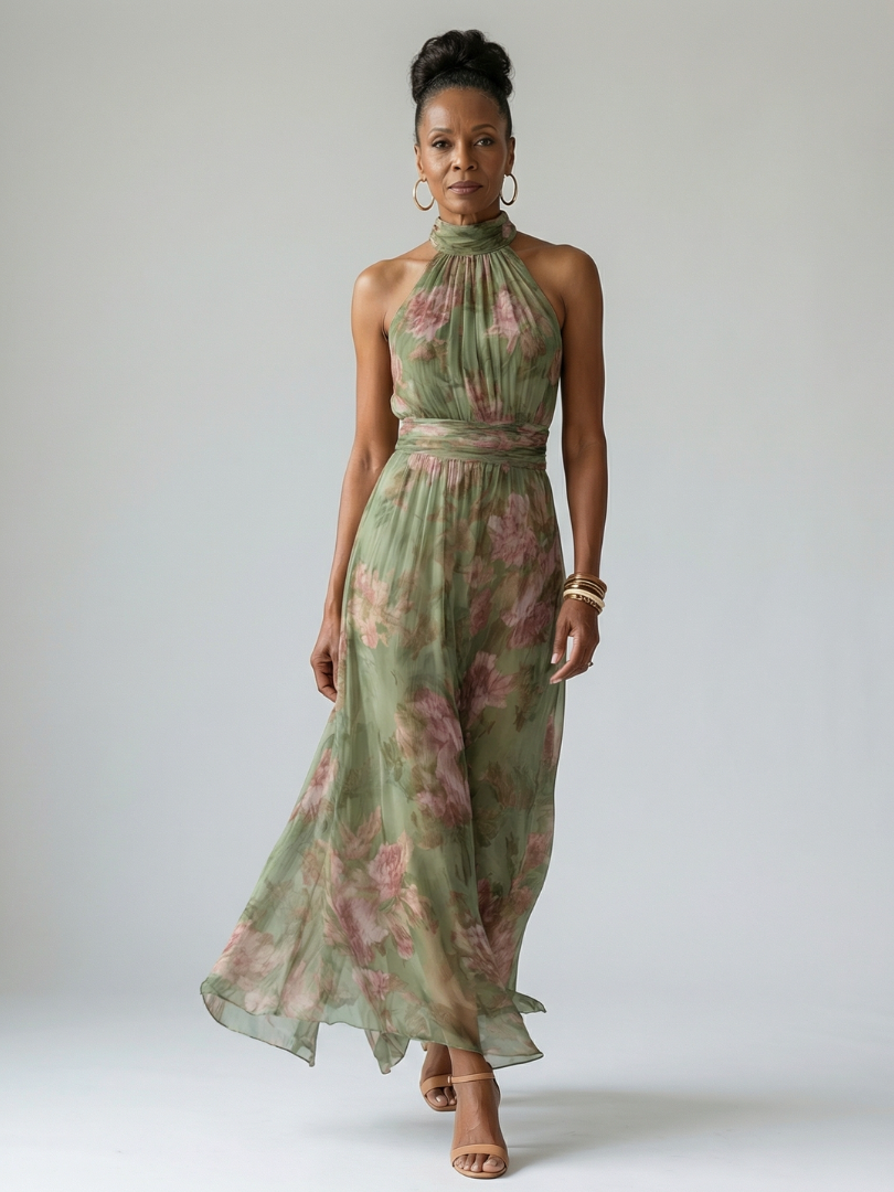 Naomi | Abito Maxi con Scollo Halter
