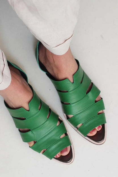 Ballerine a punta aperta con ritagli, slip-on, casual
