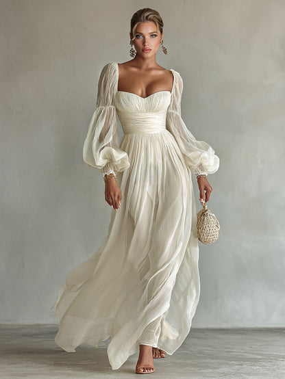 Abito lungo in chiffon stile Boho