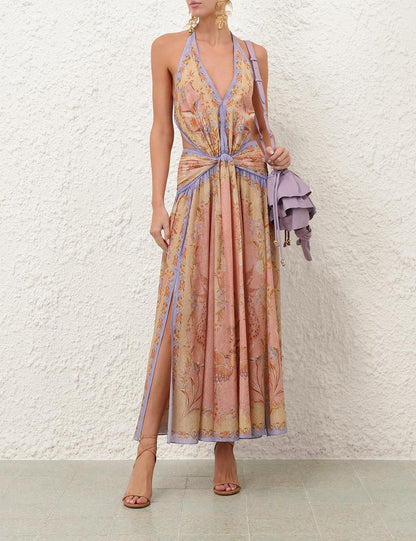 Abito Maxi Boho con Fiori