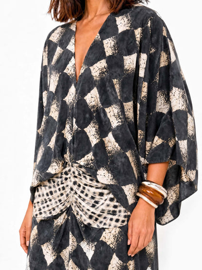 Kimono Maxi con motivo astratto