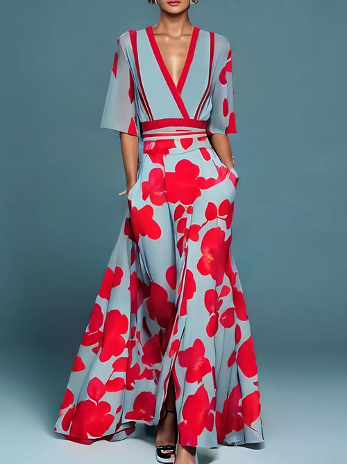 AliceLeon™ | Abito elegante con stampa floreale