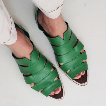 Ballerine a punta aperta con ritagli, slip-on, casual