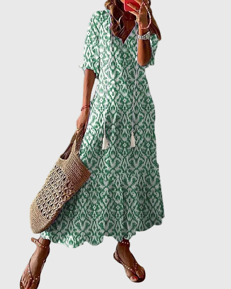 Amalia | Abito Maxibio Vintage Boho Estivo