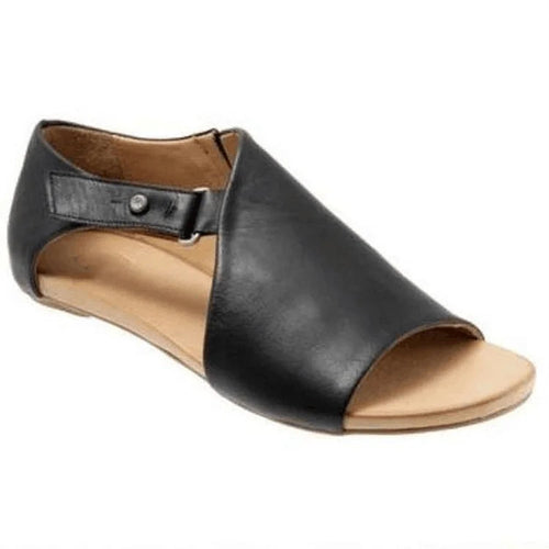Sandali asimmetrici cut-out con cinturino e fibbia