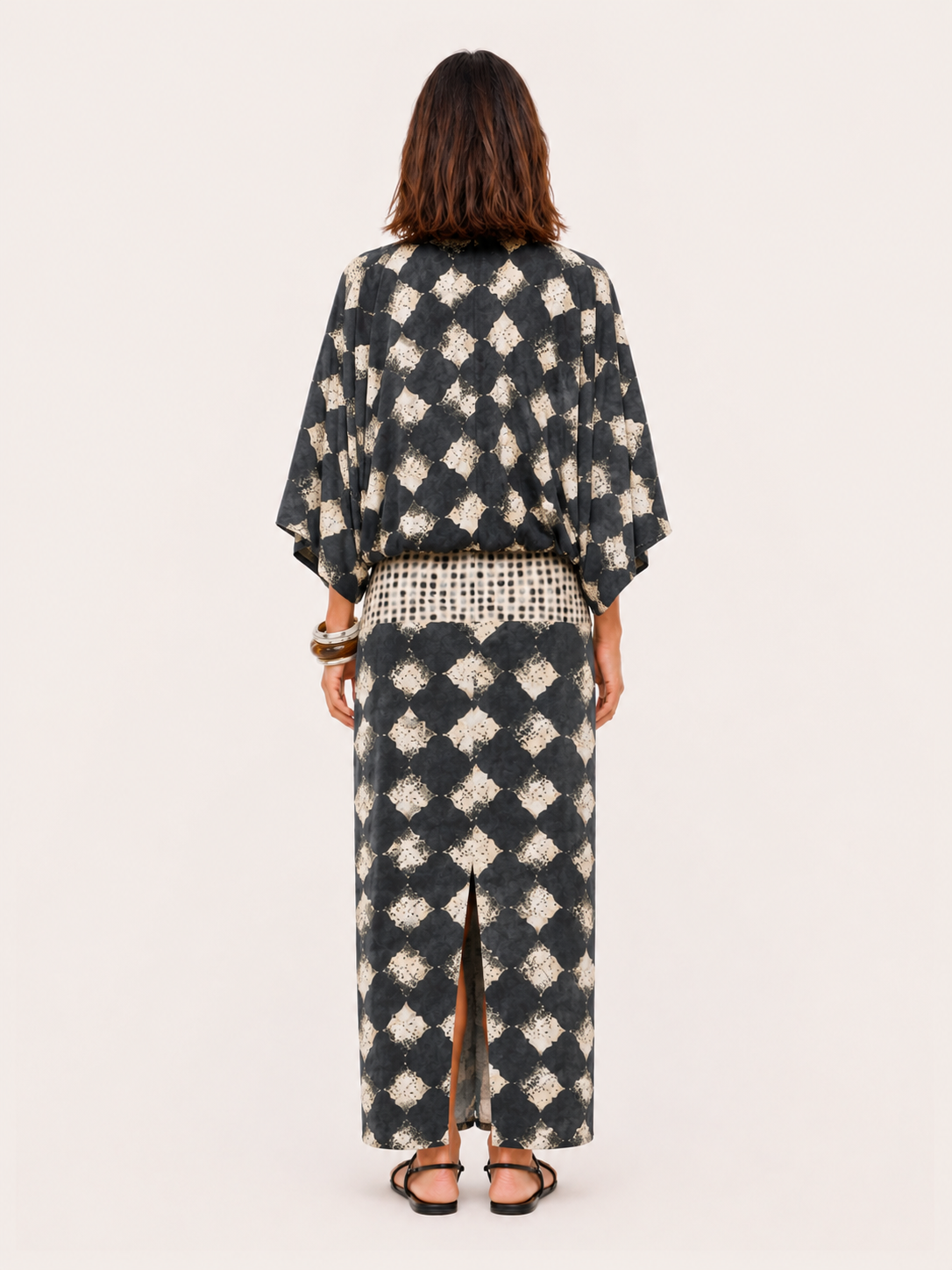 Kimono Maxi con motivo astratto