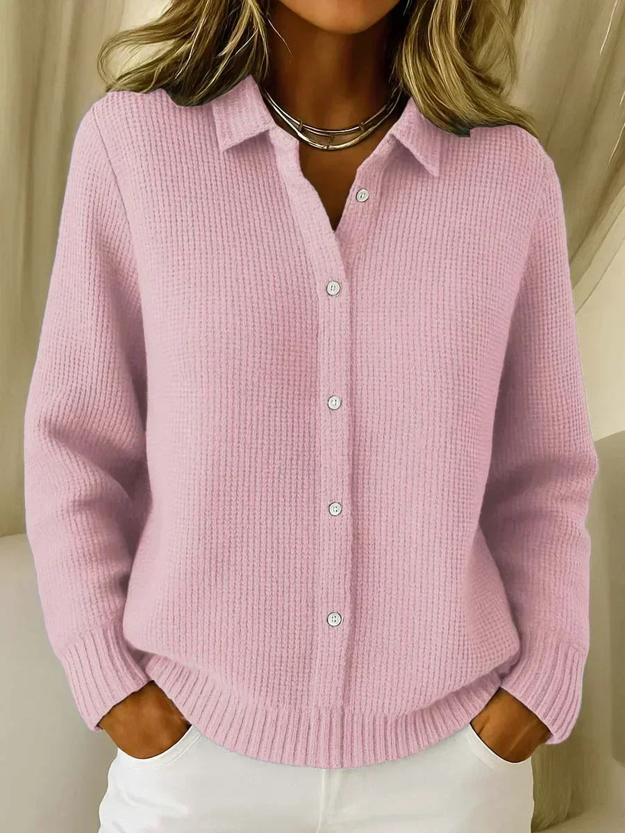 Camille™ | Cardigan con Bottoni in Maglia Testurizzata