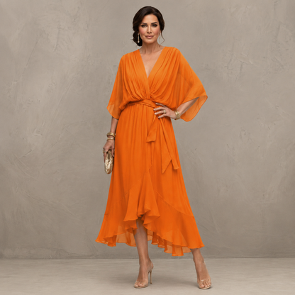 Marta | Elegante Abito Midi in Chiffon