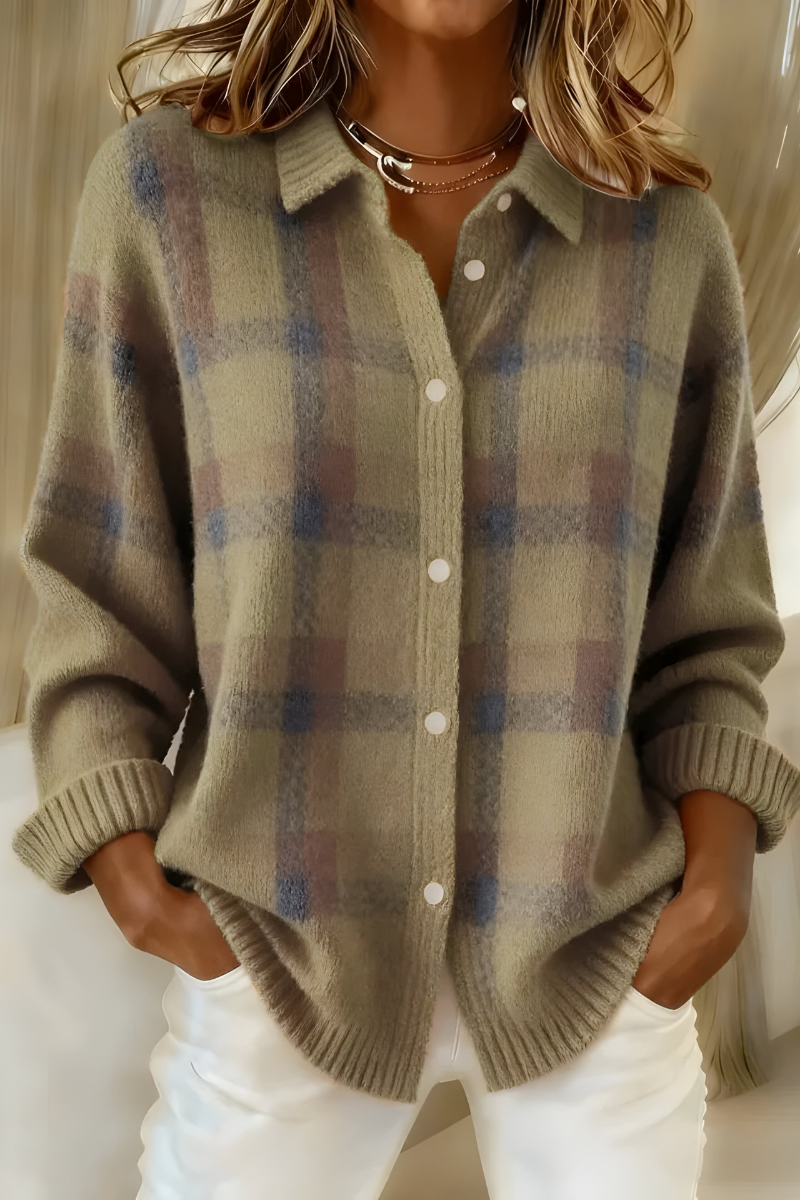 Camille™ | Cardigan a Motivo Check