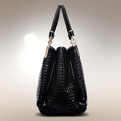 Lusso Milano - Krokodiltaschen Schultertasche