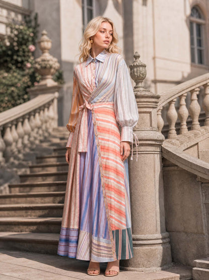 Abito Maxi Patchwork