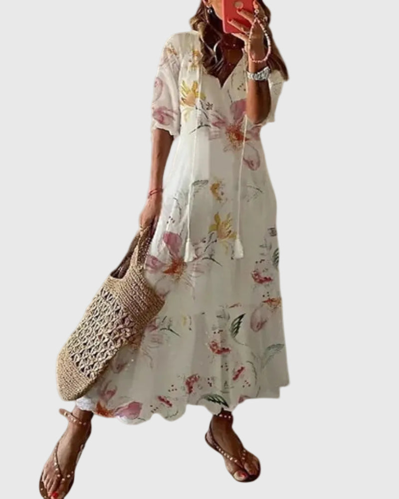 Amalia | Abito Maxibio Vintage Boho Estivo