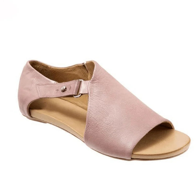 Sandali asimmetrici cut-out con cinturino e fibbia