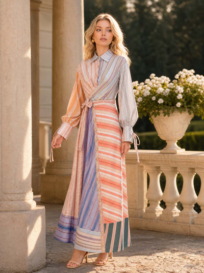 Abito Maxi Patchwork