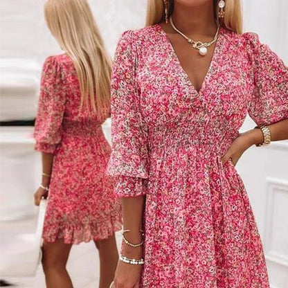 Sunna - Vestito Elegante a Fiori