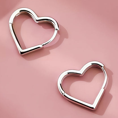Orecchini a cuore in acciaio inossidabile dorato
