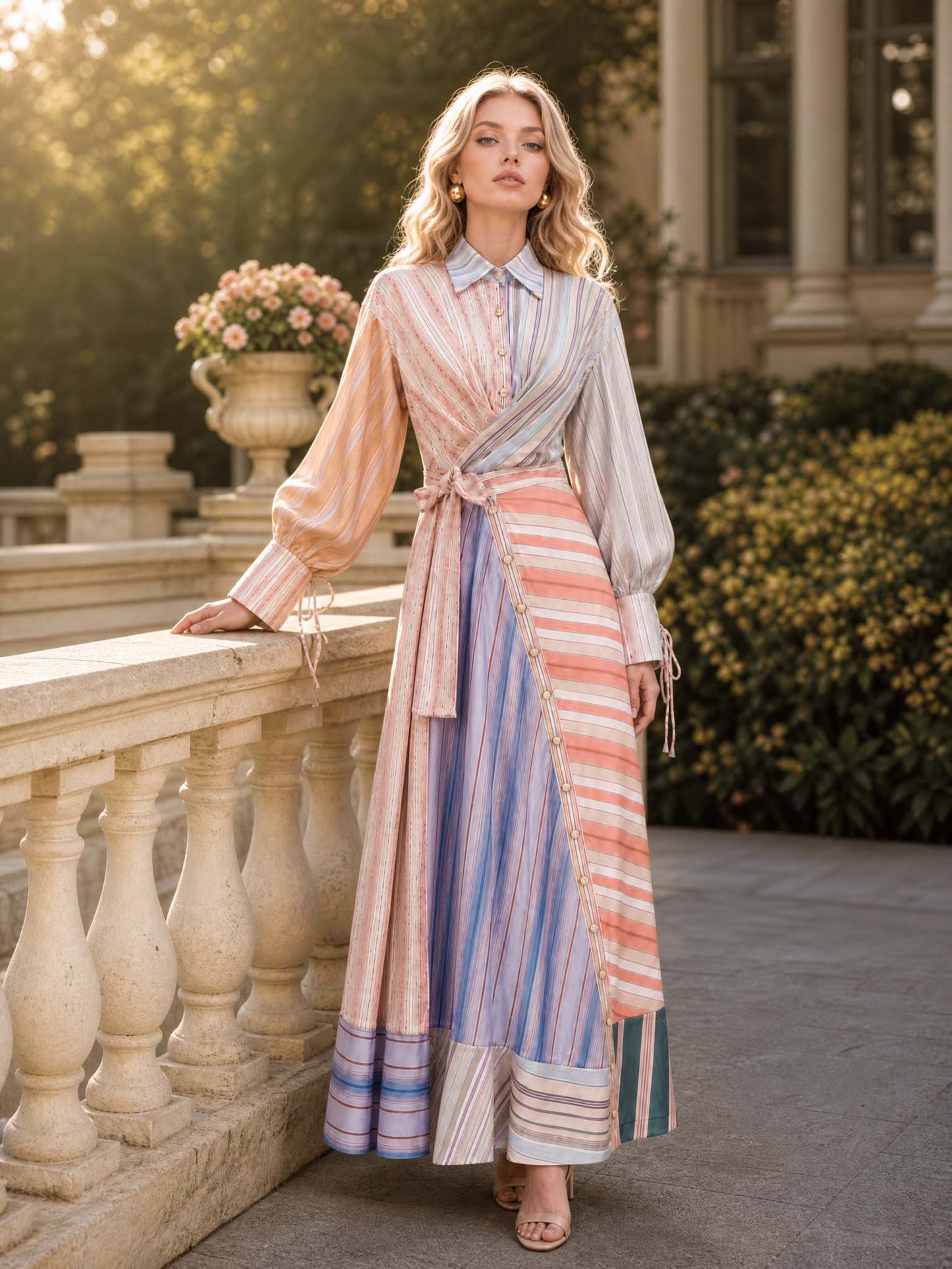 Abito Maxi Patchwork