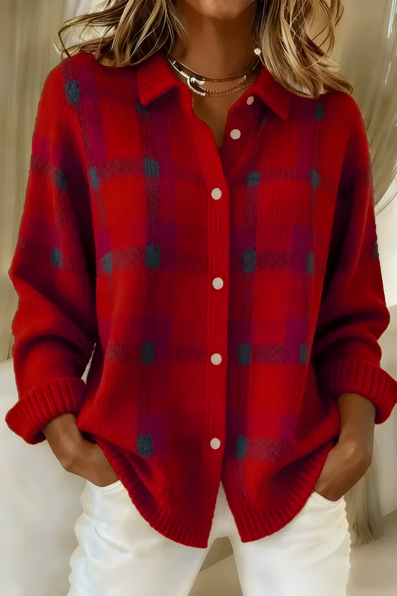 Camille™ | Cardigan a Motivo Check