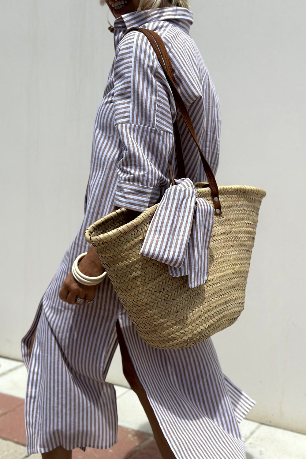 Sophia | Abito camicia a righe senza tempo con eleganza confortevole