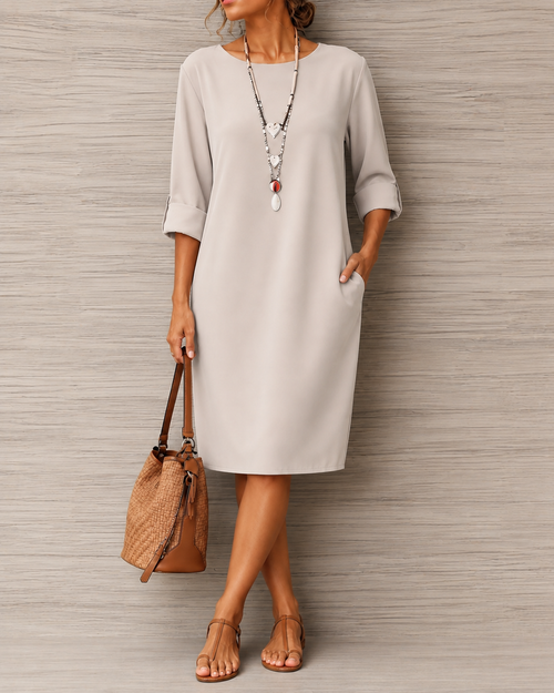 Odette | Abito midi elegante con tasche