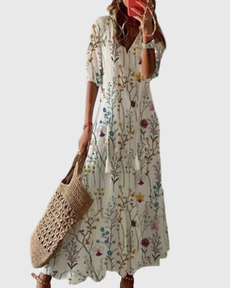 Amalia | Abito Maxibio Vintage Boho Estivo