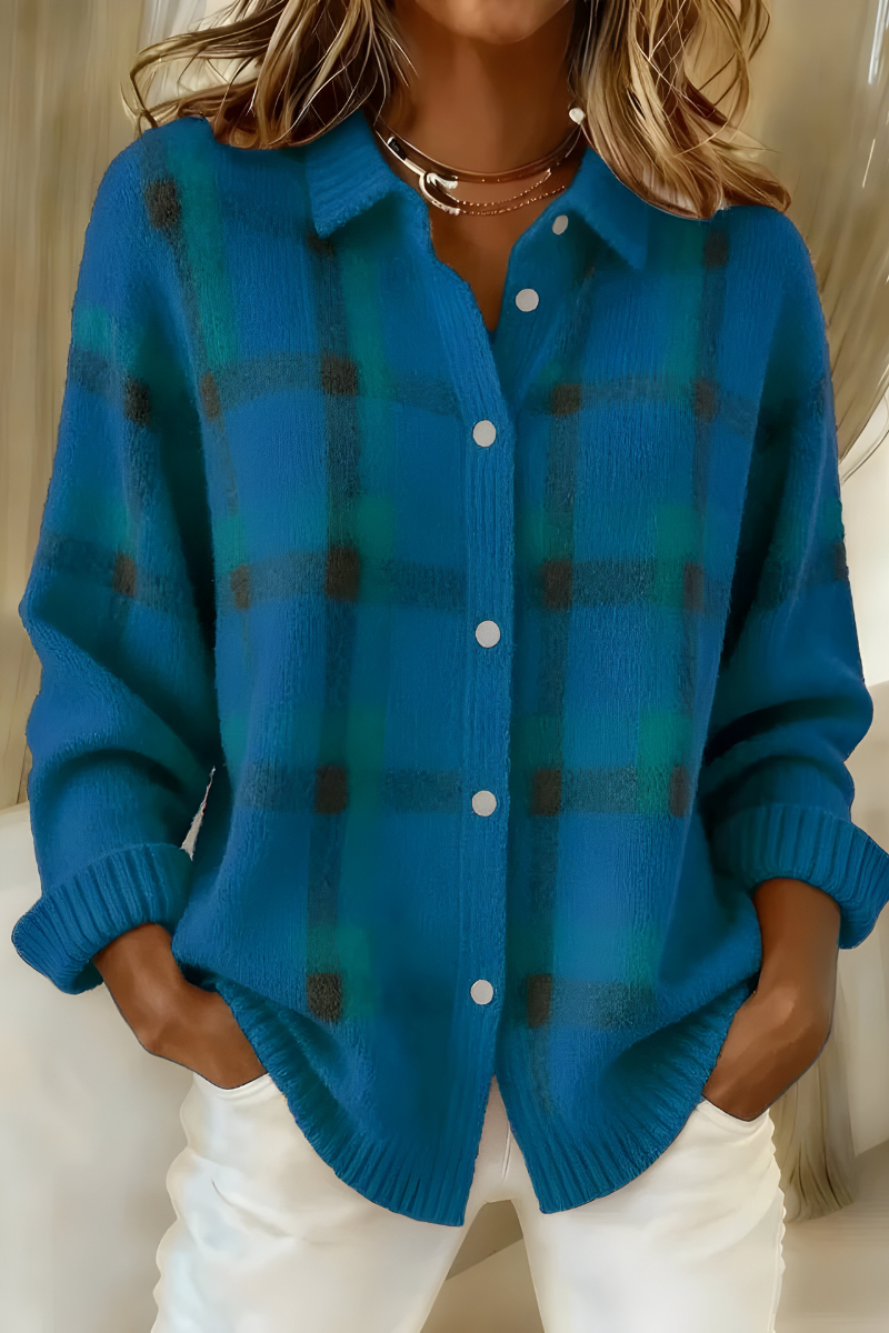 Camille™ | Cardigan a Motivo Check