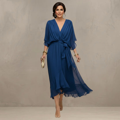 Marta | Elegante Abito Midi in Chiffon
