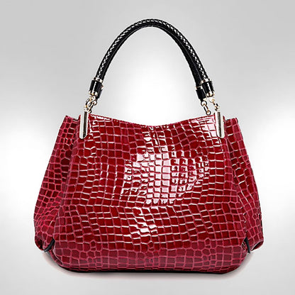 Lusso Milano - Krokodiltaschen Schultertasche