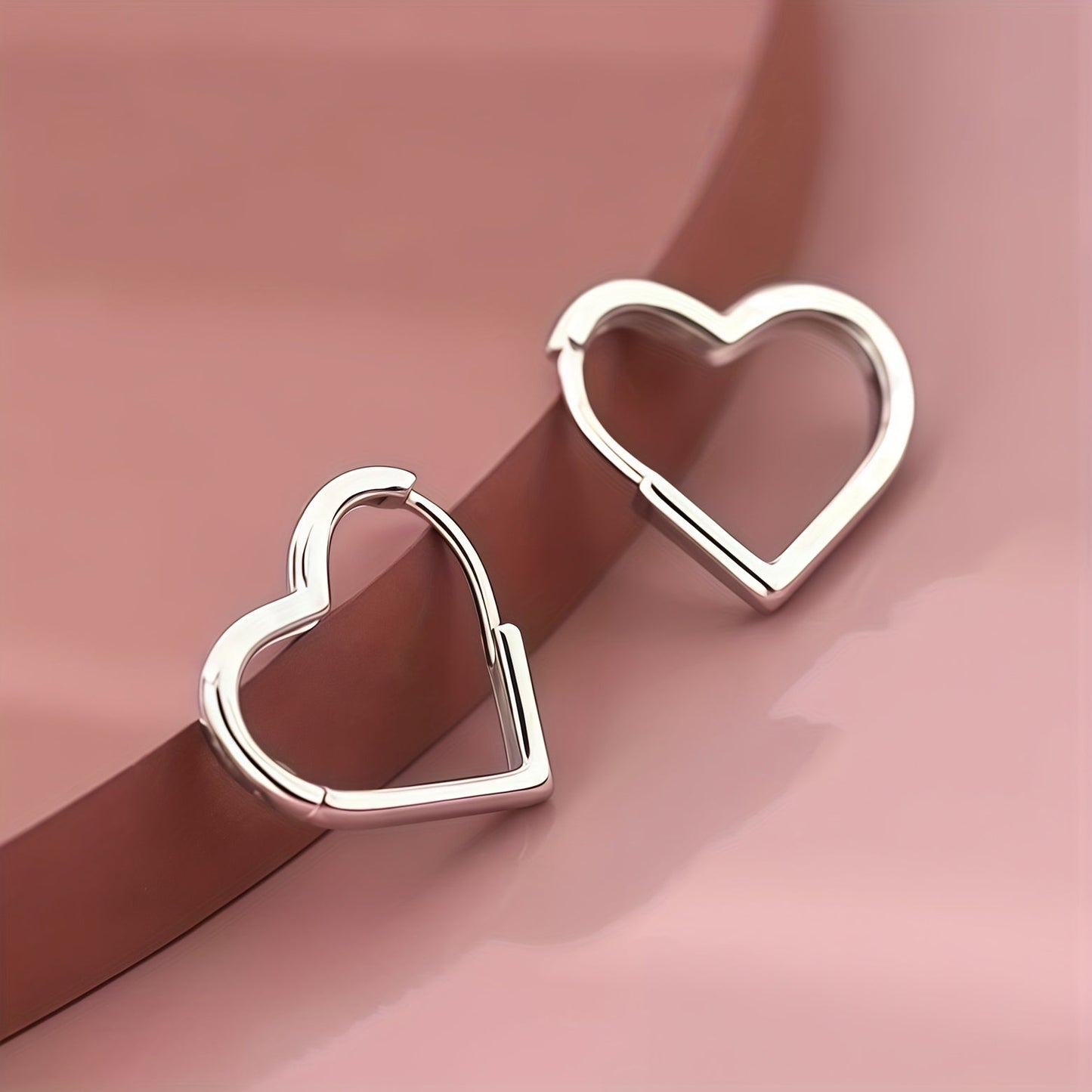 Orecchini a cuore in acciaio inossidabile dorato