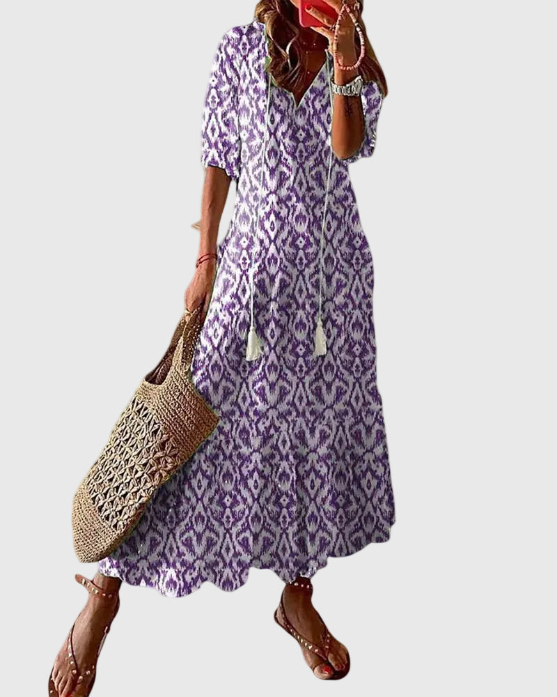 Amalia | Abito Maxibio Vintage Boho Estivo