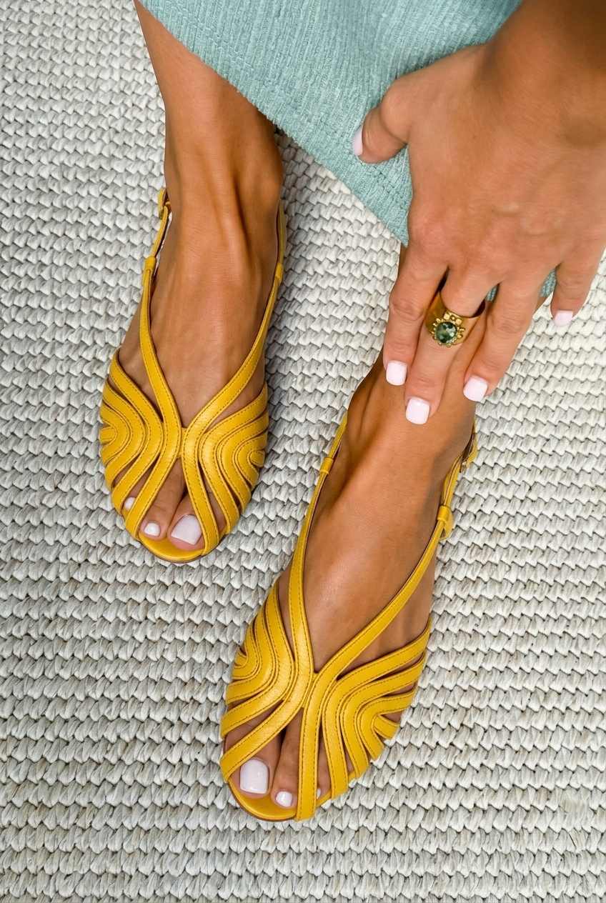 Sandali rossi in pelle con cinturini, peep toe, bassi, estivi