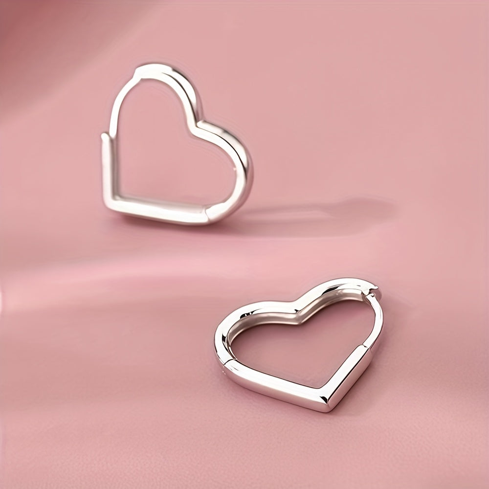Orecchini a cuore in acciaio inossidabile dorato