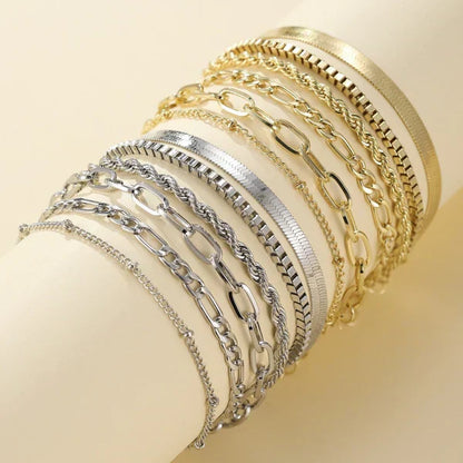 Set di 5 braccialetti in oro