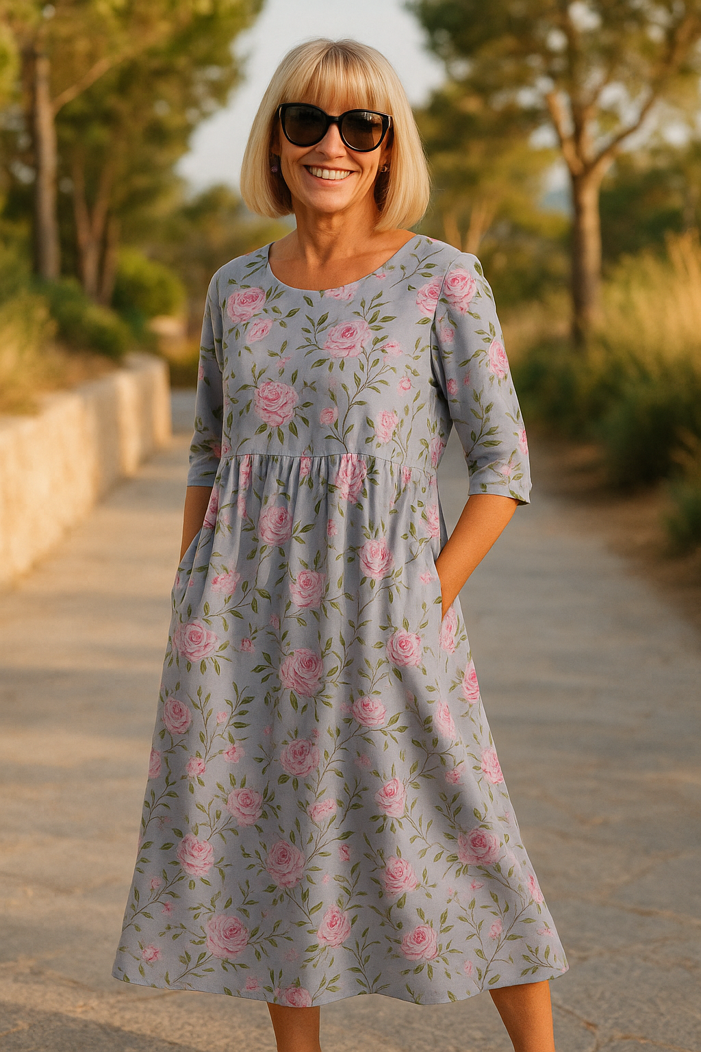 Elin | Abito midi elegante e fluido