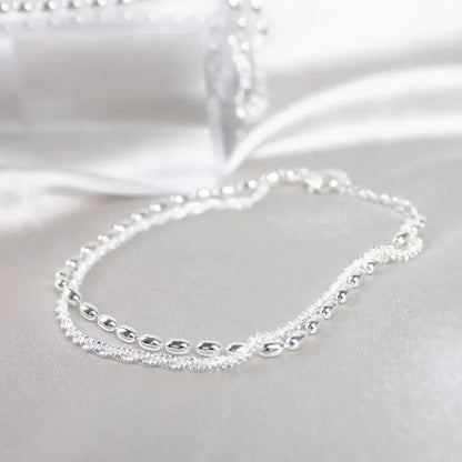 Set di bracciali eleganti in argento con zirconia cubica