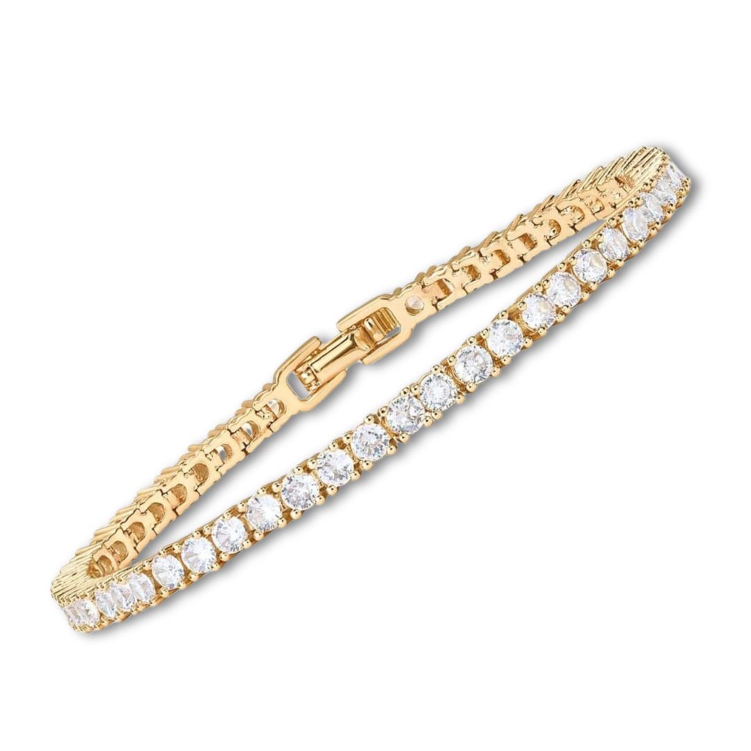 Bracciale dorato in Moissanite