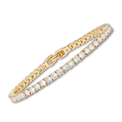Bracciale dorato in Moissanite